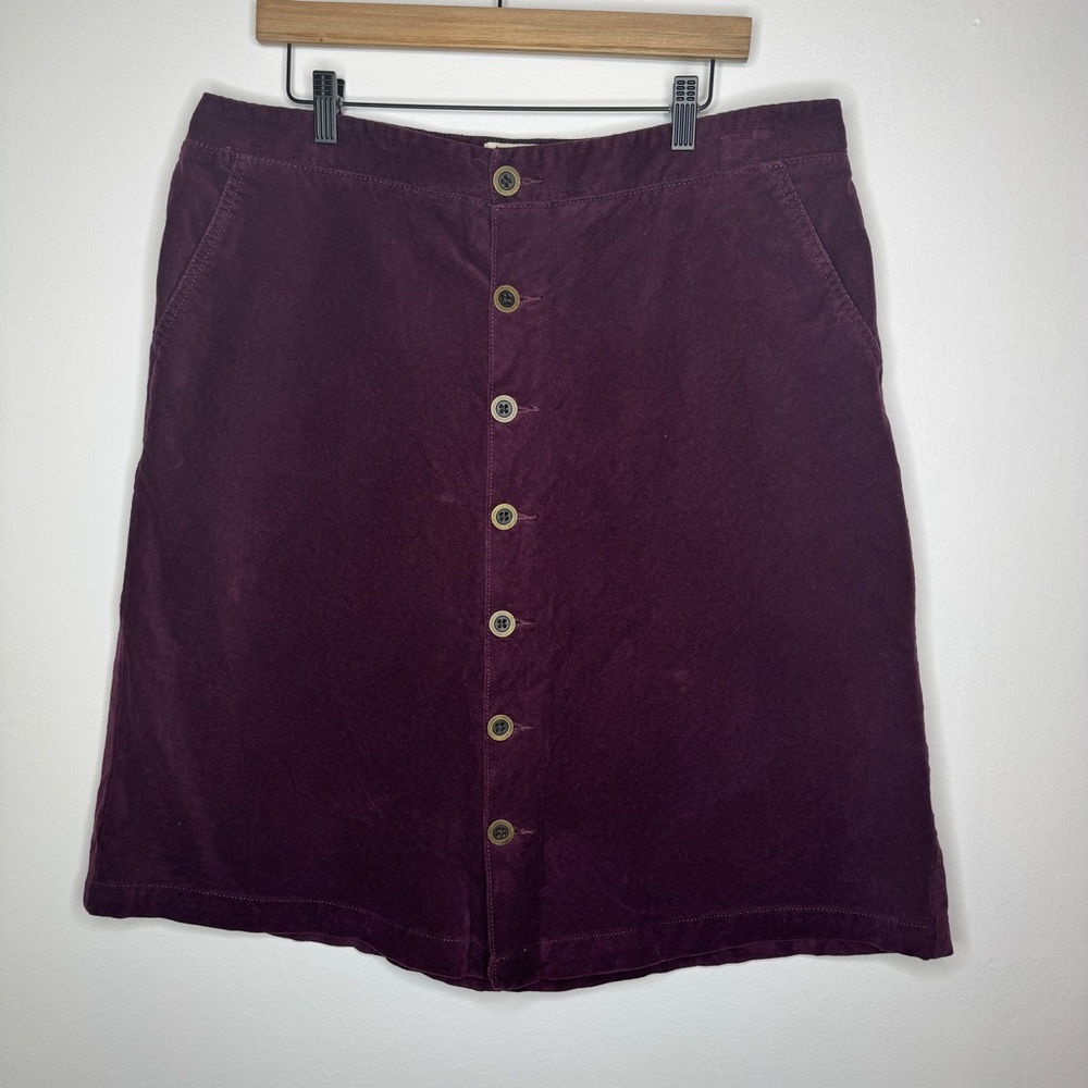 Y2K Button-Front Skirt Corduroy